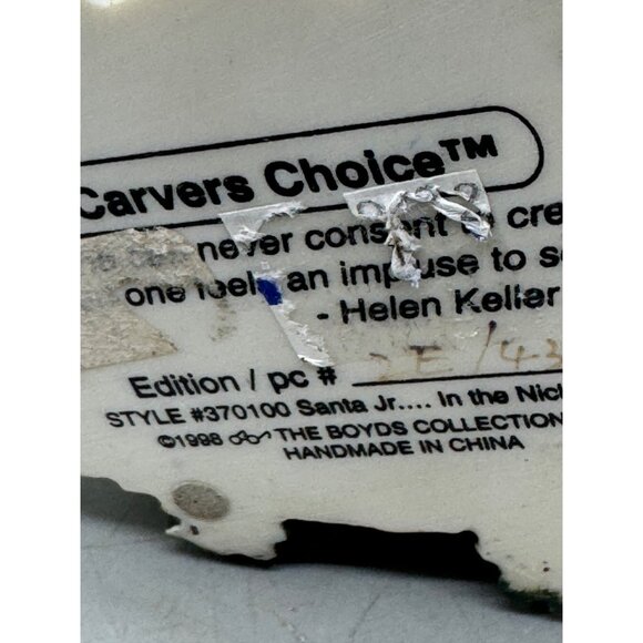 Vintage Carver's Choice 1998 Christmas Skiing Santa Claus 6" Tall READ - Picture 9 of 10